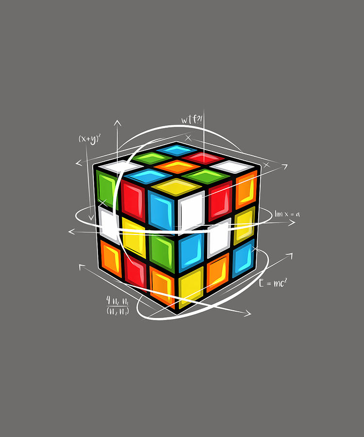 Rubix Cube Melting Rubic Cube For Math Lovers Rubik Cube T-Shirt