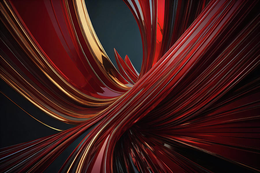 ruby Gemstone abstract 011 Digital Art by Flees Photos