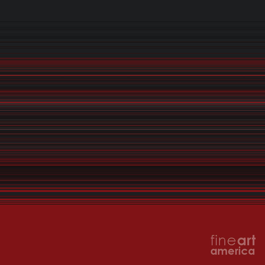Ruby Red Classic Stripes Digital Art