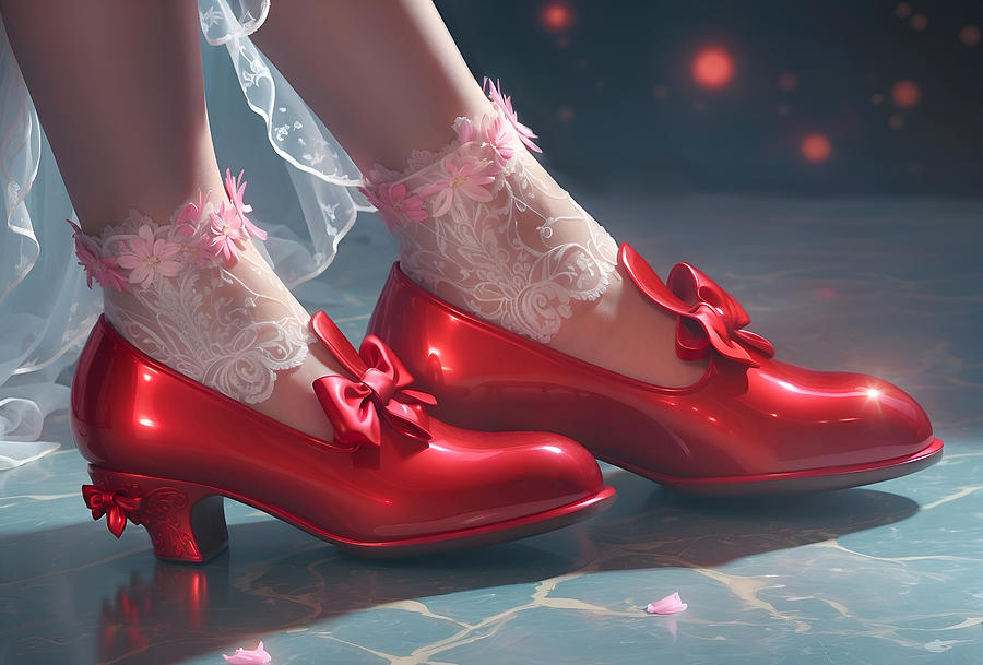 Red Shoes Digital Art by Mark Greenberg