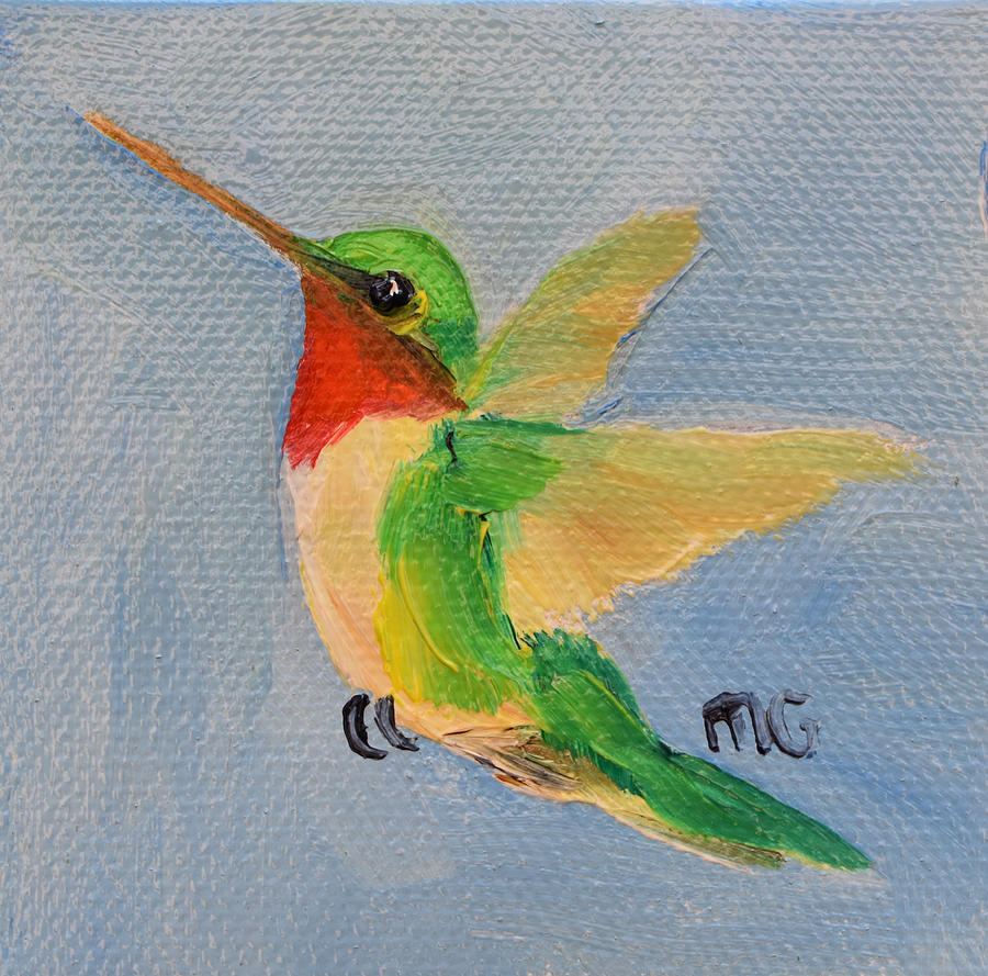 Ruby Throated Hummingbird Painting by Mary Gwyn Bowen - Fine Art America