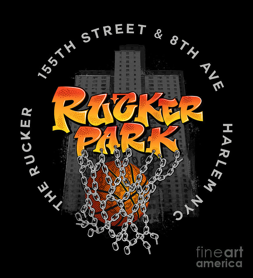 Rucker Park Street Art Label Digital Art by My Banksy