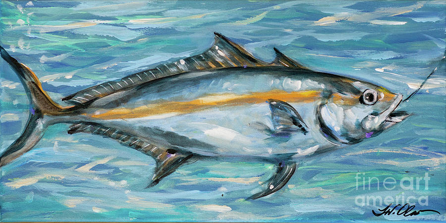 Rudderfish Painting by Linda Olsen