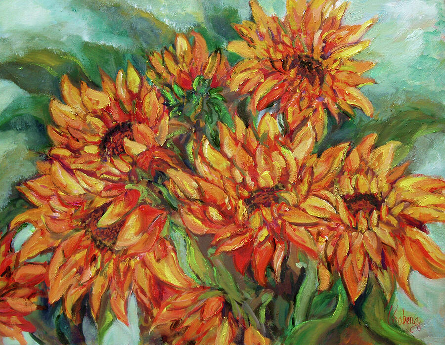 Ruddy Sunflowers Painting