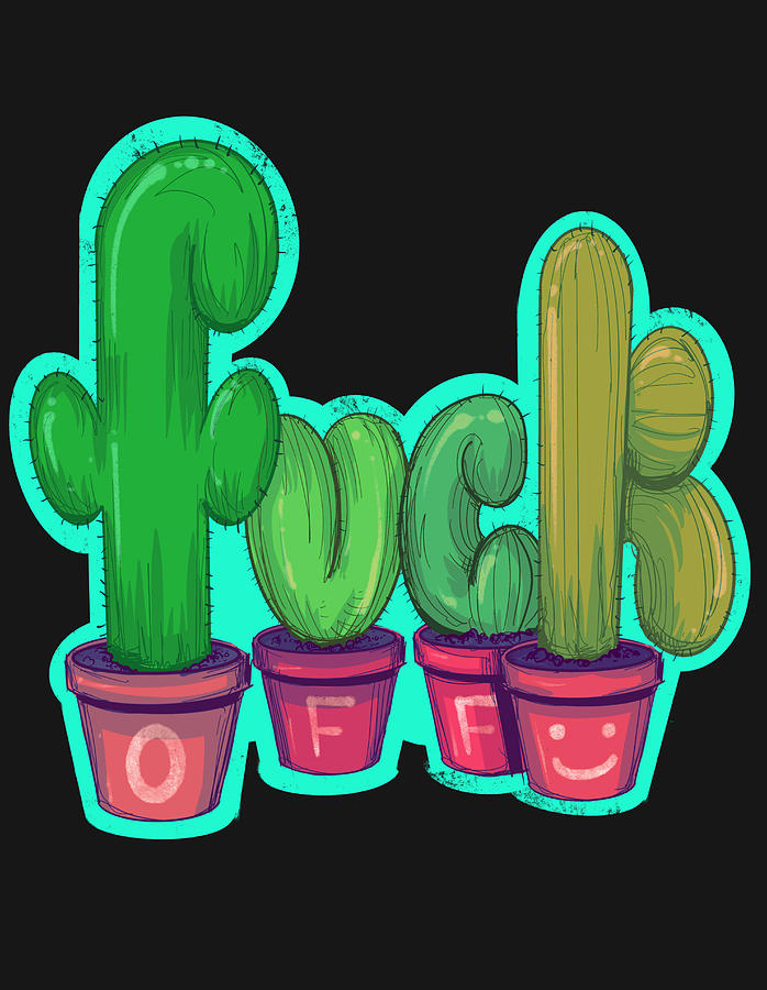 Rude Cactus Drawing