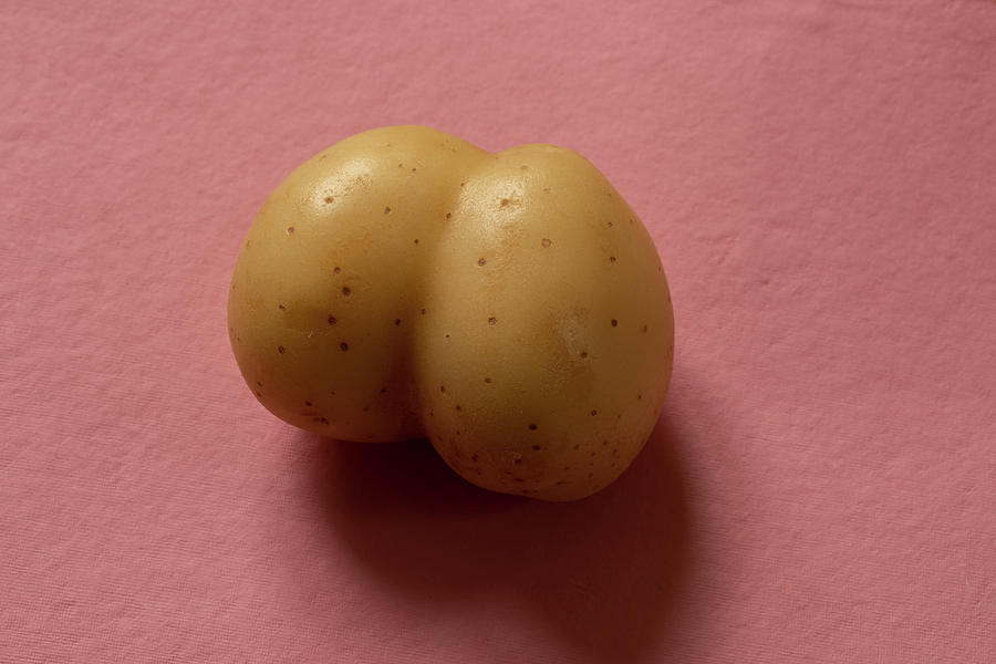 Potato Photograph - Rude Potato Pink Background #1 by David Smith