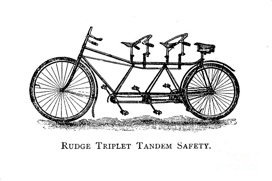 Rudge Triplet Tandem Safety Bicycle B1 Drawing