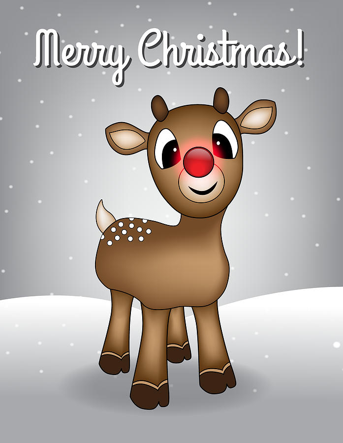 Reindeer Christmas  Digital Art by Serena King