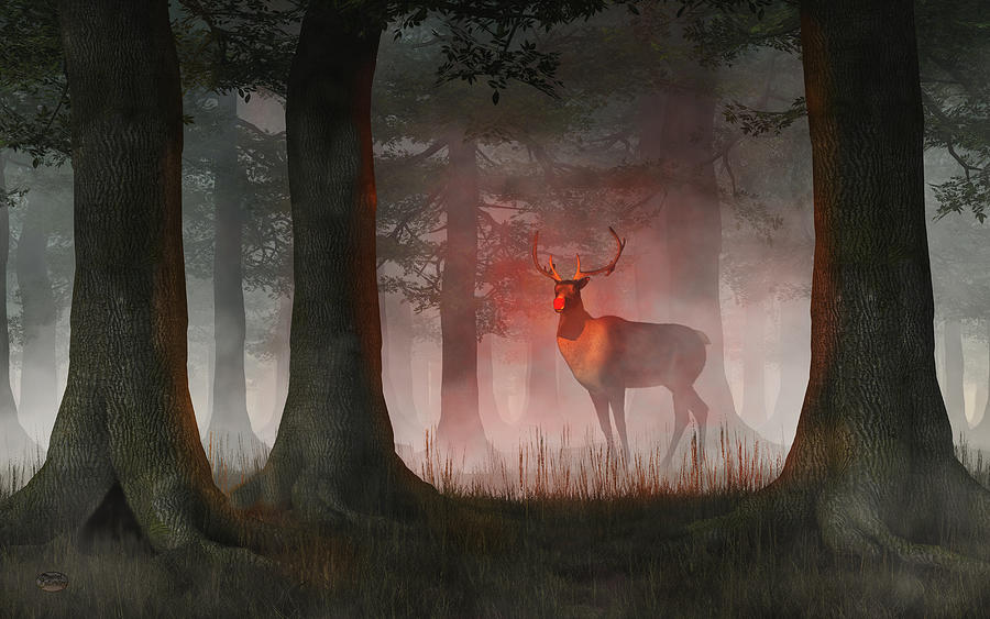 Rudolph on Vacation Digital Art by Daniel Eskridge