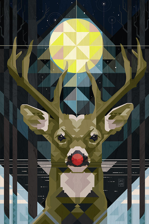Rudolph the Red Nosed Reindeer Digital Art by Garth Glazier