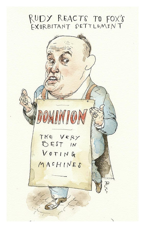 Rudy Giuliani Wheels and Deals Painting by Barry Blitt