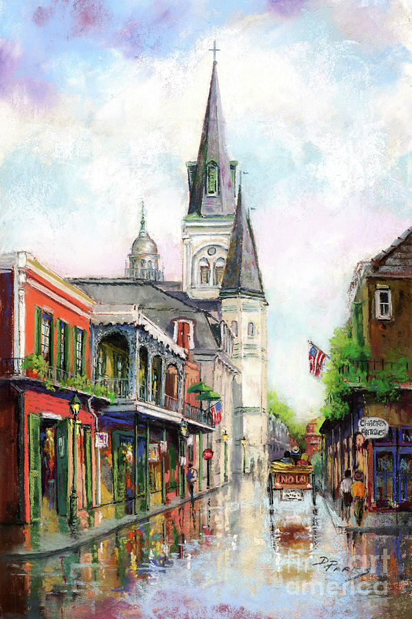Rue Chartres and The Cathedral Painting by Dianne Parks
