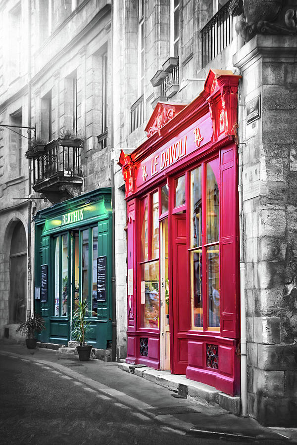 Rue Des Bahutiers Bordeaux France Selective Color  Photograph by Carol Japp