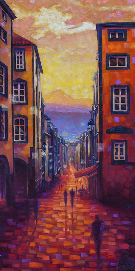 Clermont-ferrand Painting - Rue des Gras by Rob Buntin