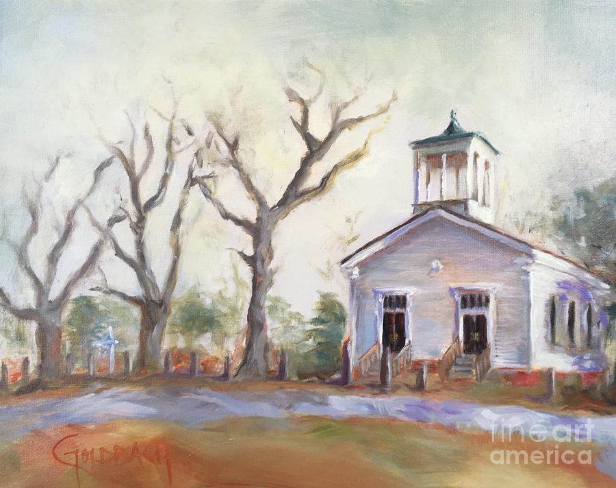 Ruff Chapel, circa 1873 Painting by Kathy Lynn Goldbach