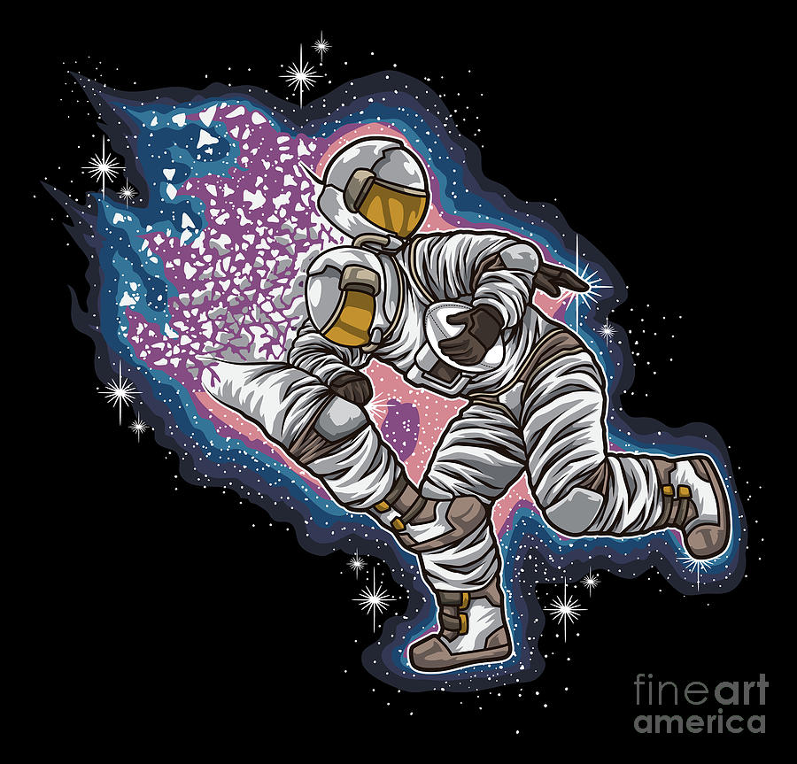 Rugby Astronaut Slam Digital Art By Mister Tee 0041