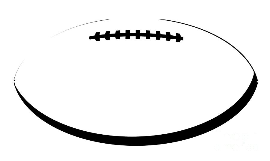 Rugby Ball Outline Icon Digital Art by Bigalbaloo Stock