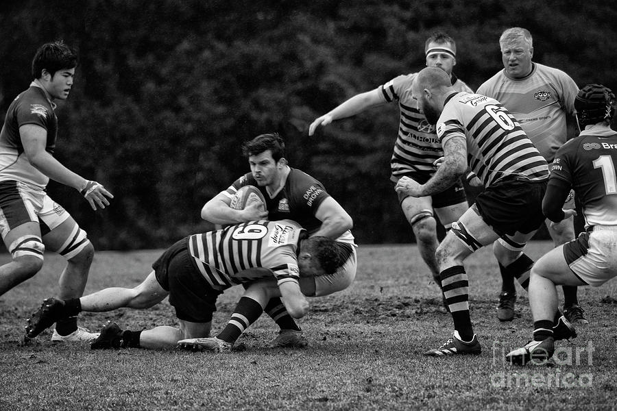 Sports Photograph - Rugby Lets Get Physical 52 by Bob Christopher