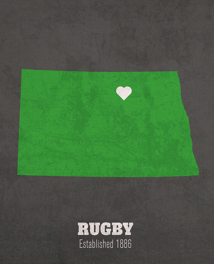 Rugby North Dakota City Map Founded 1886 University of North Dakota