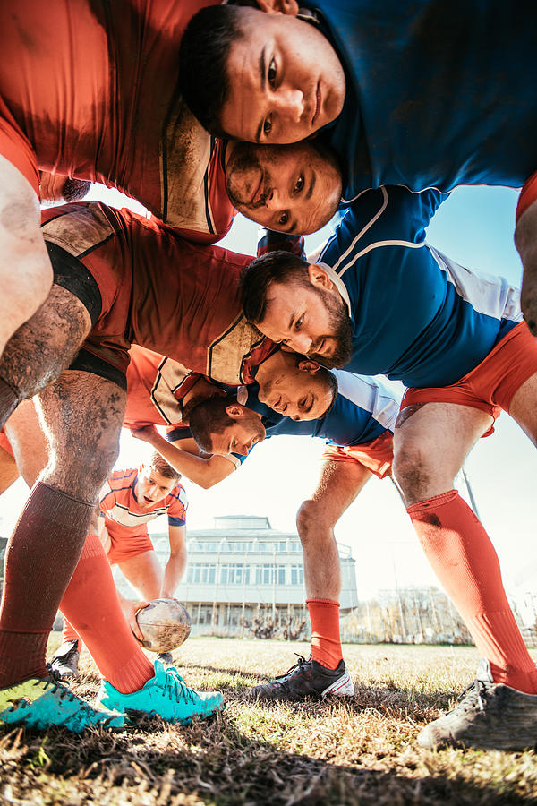 Rugby players during game Photograph by South_agency