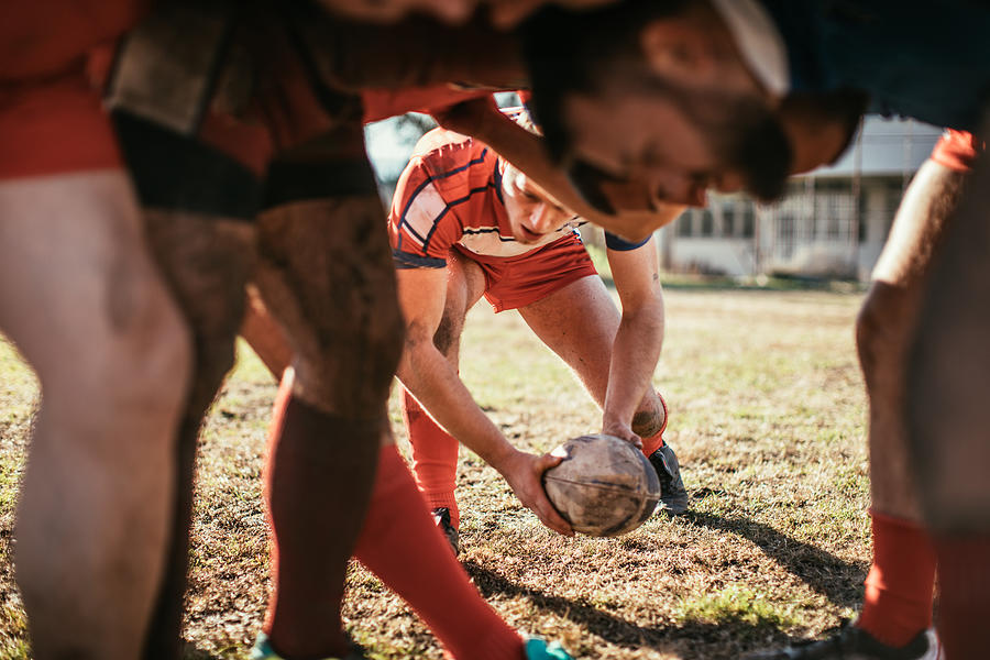 Rugby players in game Photograph by South_agency