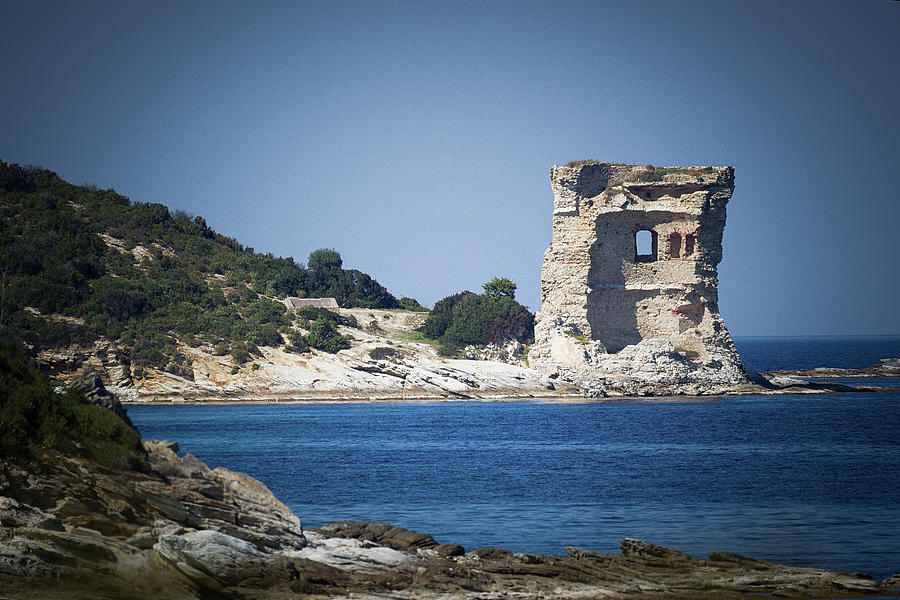 Ruin of a Genoese tower in Corsica Photograph by Jean-Luc Farges