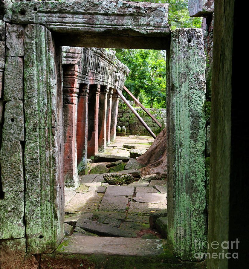 Ruin of Ta Prohm Temple Cambodia Color  Photograph by Chuck Kuhn