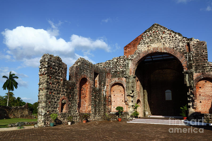 Ruined convent in Panama La Vieja Photograph by James Brunker