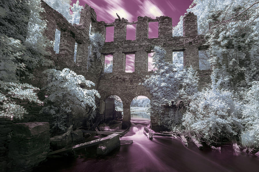 Ruins in infrared 2 Photograph by Brian Hale