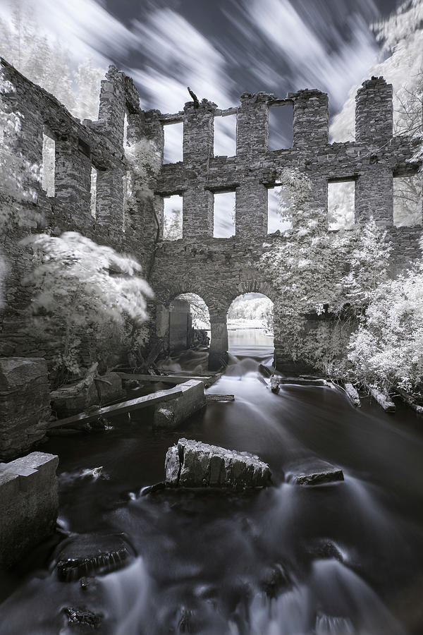 Ruins in IR  Photograph by Brian Hale