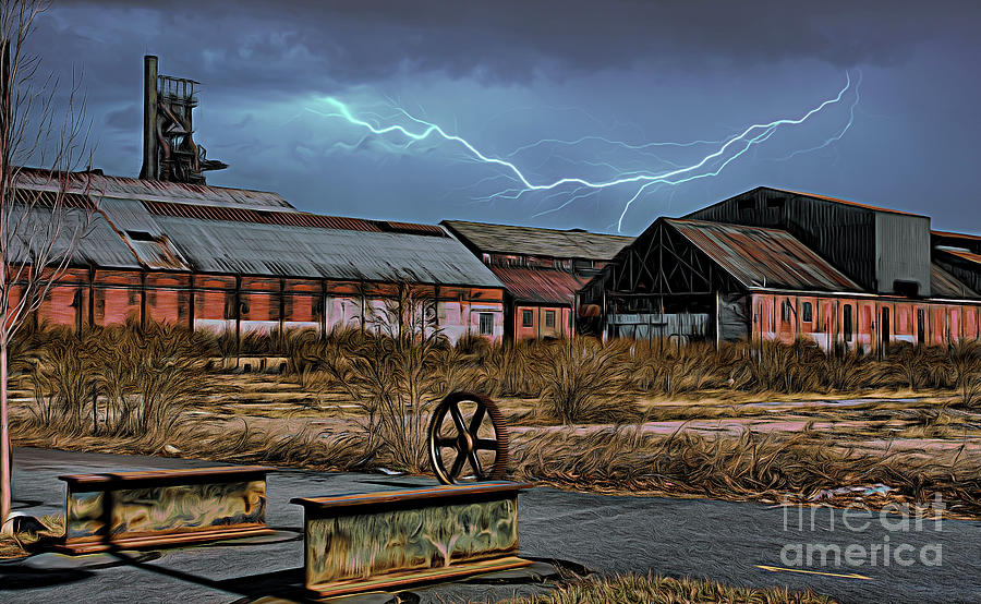 Ruins of Bethlehem Steel Pennsylvania  Digital Art by Chuck Kuhn
