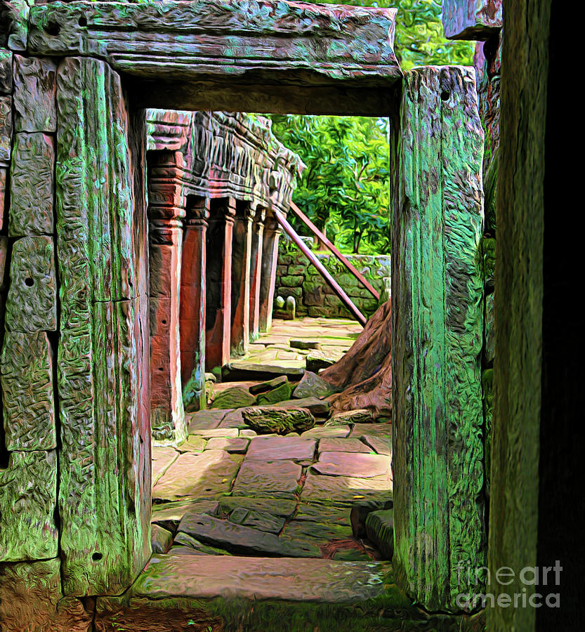 Inspirational Photograph - Ruins of Cambodia Angkor Wat Siem Reap  by Chuck Kuhn