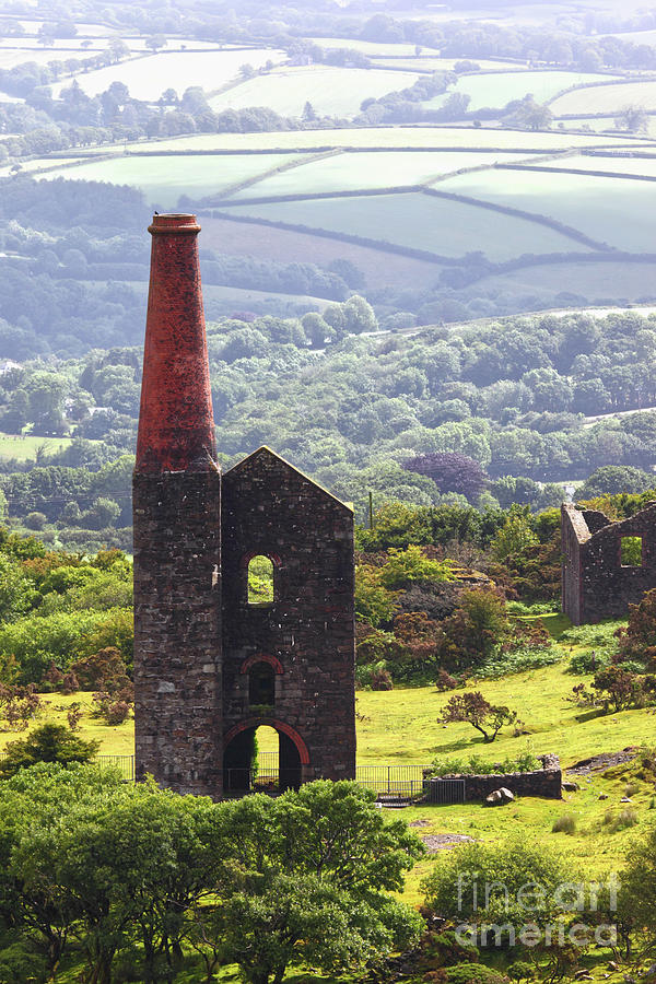 Summer Photograph - Ruins of Phoenix United Mine Cornwall by James Brunker