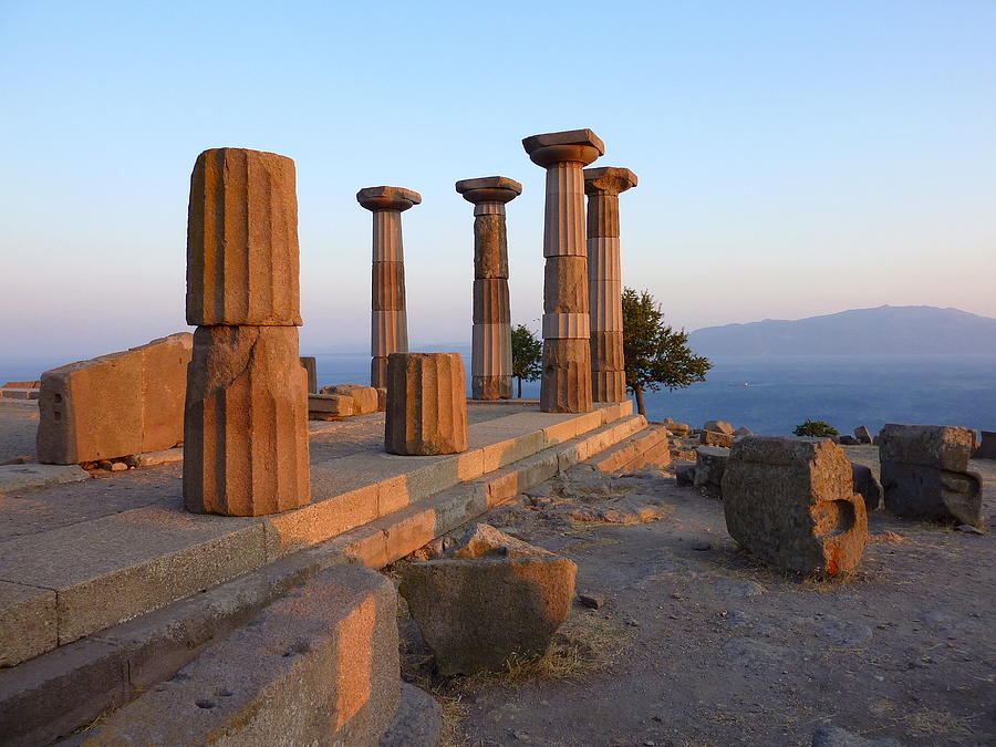 Ruins of temple of Athena in Assos  (The i Photograph by Frans Sellies
