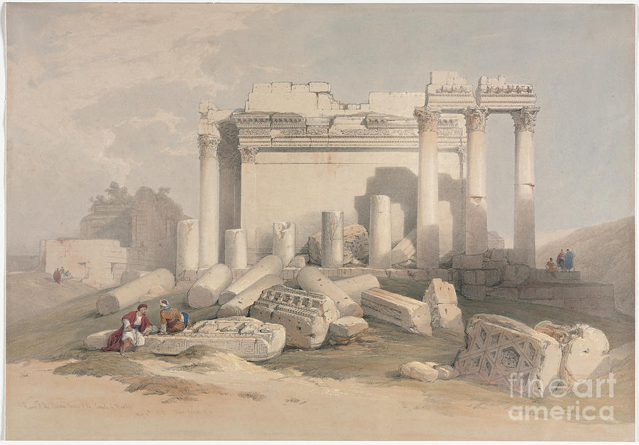 Ruins of the Temple of Baalbec q1 Painting by Historic illustrations