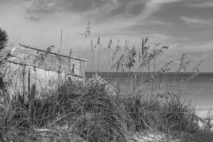 Ruins Through The Sea Oats Photograph