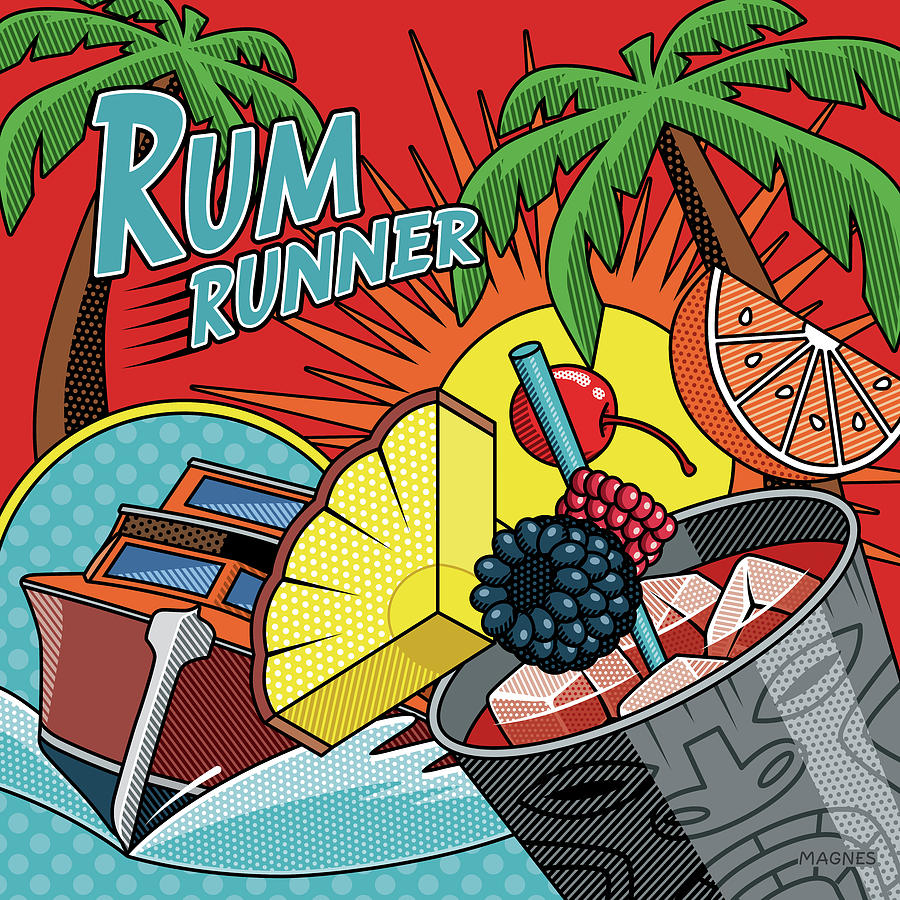 Cocktail Digital Art - Rum Runner Cocktail by Ron Magnes