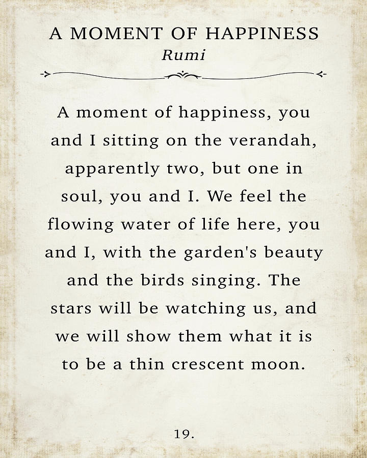 moment of happiness rumi