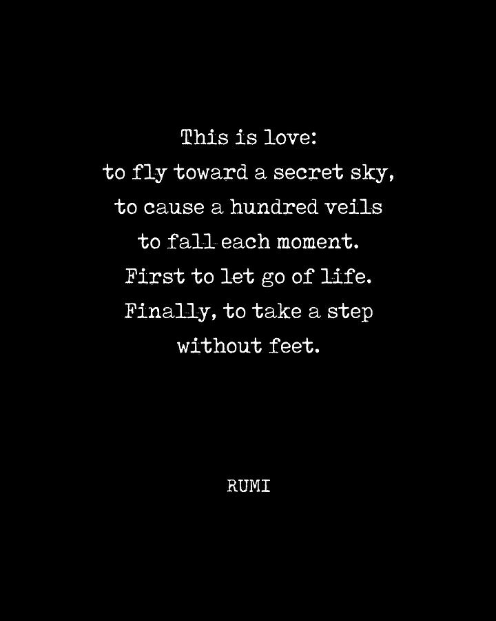 Rumi Quote 09 - This Is Love - Typewriter Print - Black Digital Art