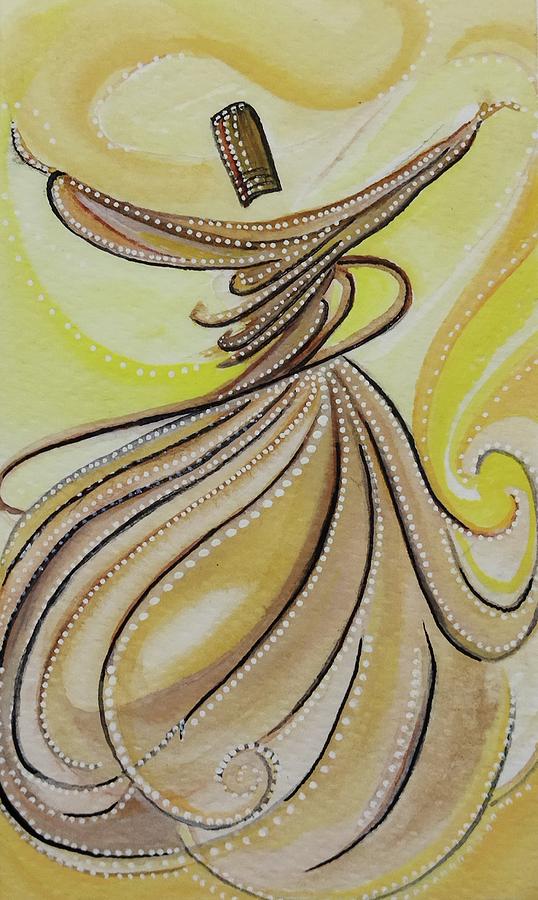 Rumi Whirling Dervish Painting by Yahya Yuksel Pixels
