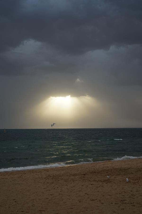 Clouds Photograph - Run for your life by Sandy Abbott Clouds Photograph - Run for your life by Sandy Abbott