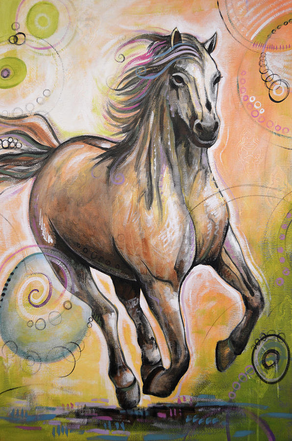 Run Free Painting by Amy Giacomelli