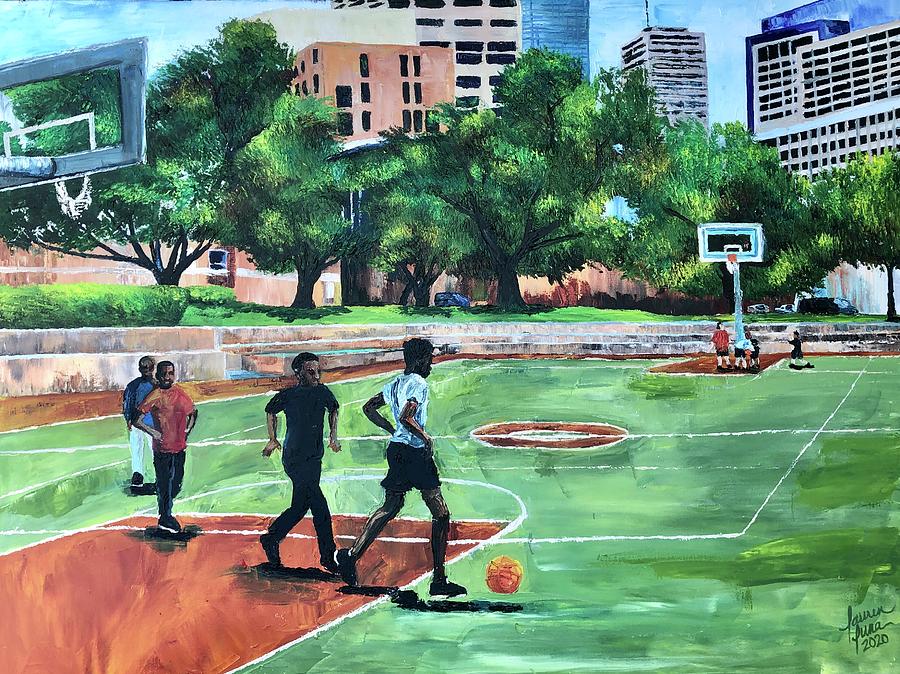 Basketball Painting - Run It Back by Lauren Luna Basketball Painting - Run It Back by Lauren Luna