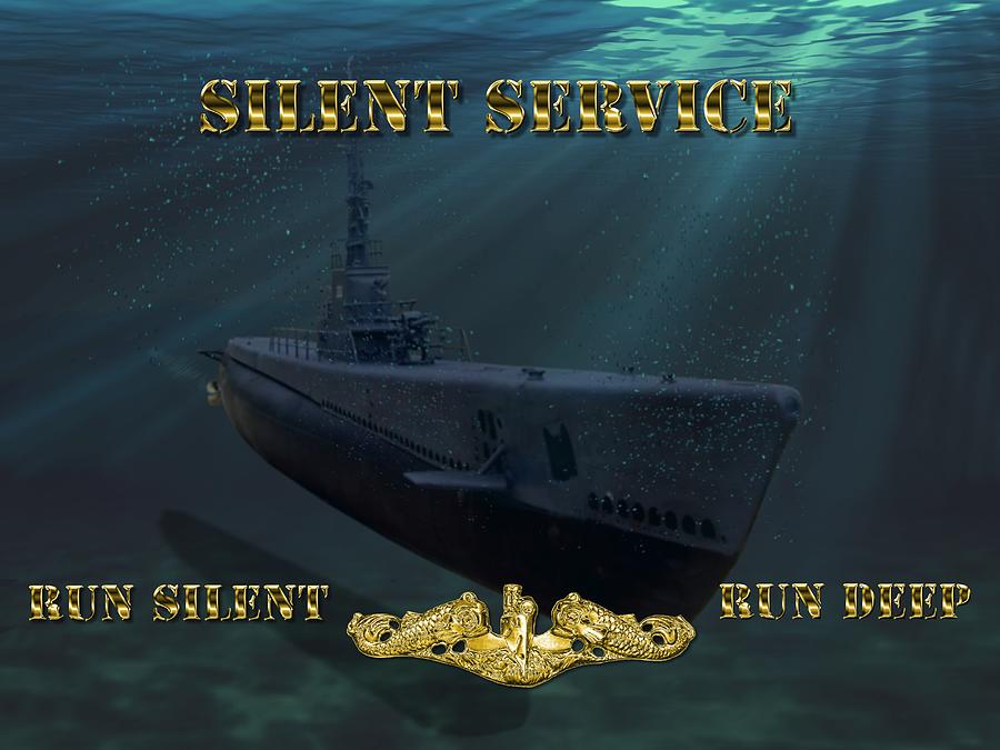 Submarine Digital Art - Run Silent Run Deep by Mil Merchant