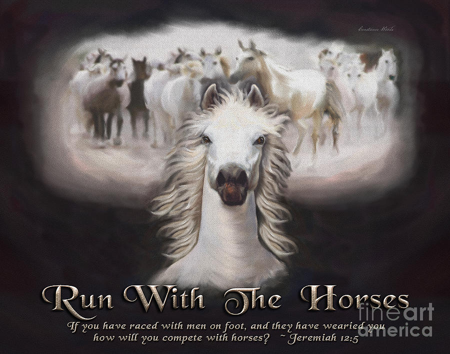 Run With The Horses Digital Art by Constance Woods