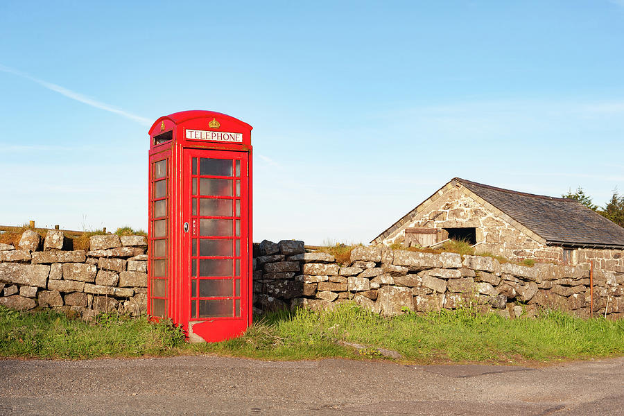 Rundlestone Red Telephone Box Dartmoor Photograph by Helen Jackson