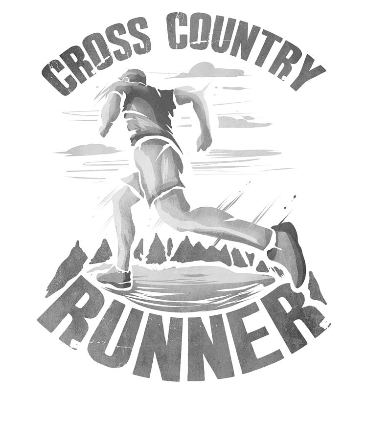 cross country running drawing