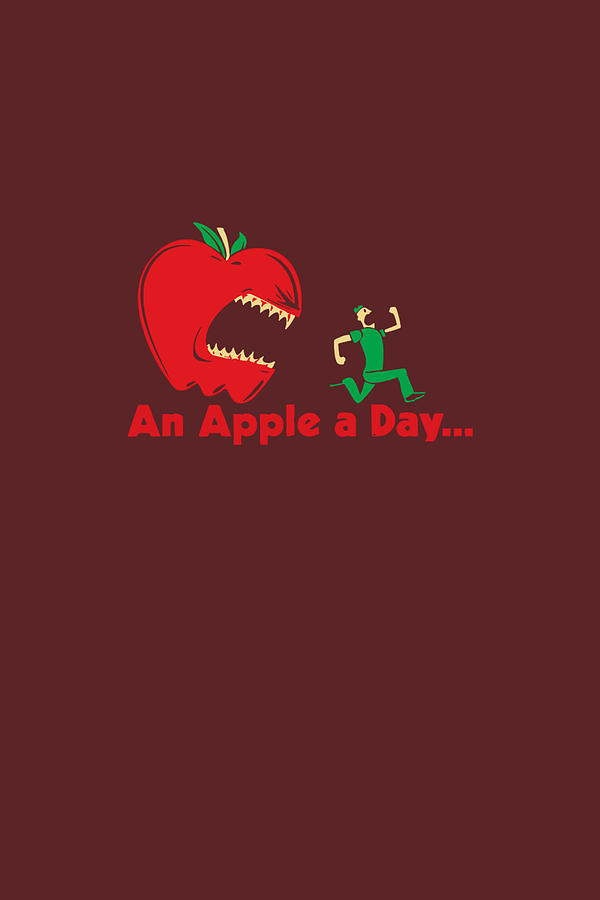 Running Apple Funny Logo Digital Art by Jubili Saho - Pixels