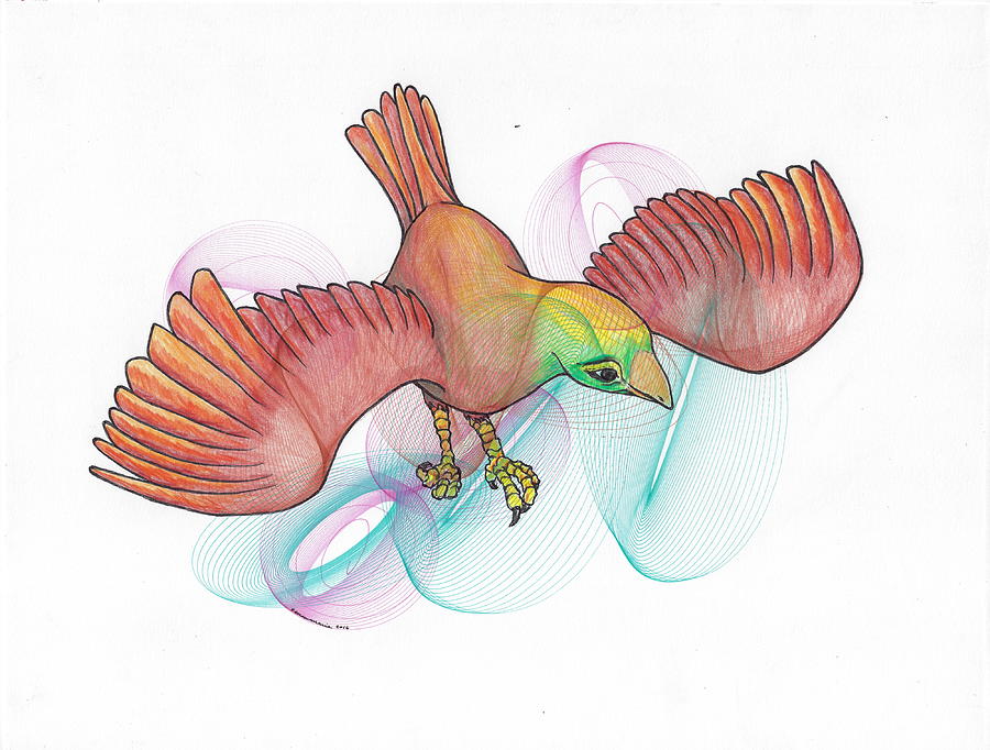 Running Bird Mixed Media by Teresamarie Yawn