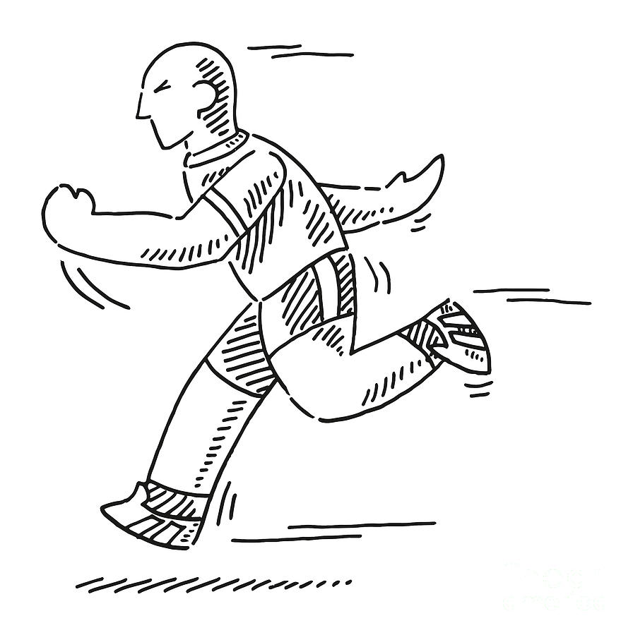 black man running cartoon